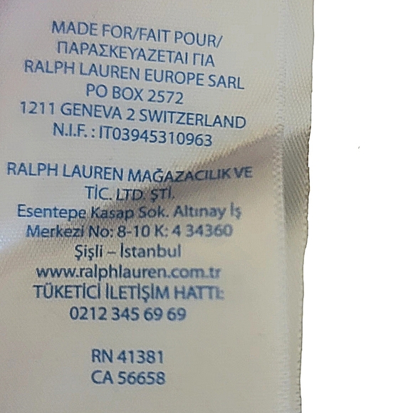 Ralph Lauren Baby Boys' Navy Blue Cotton Polo Shirt With Red Pony Logo Sz 3 Mos - Picture 8 of 8